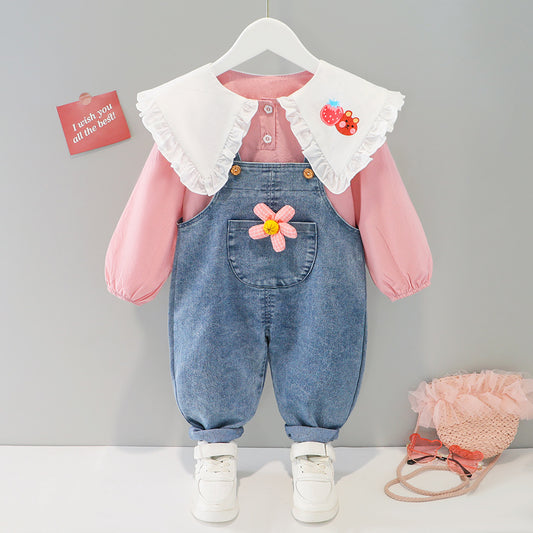 طقم قطعتين ( قميص + افرهول جينز )
AS-1983G