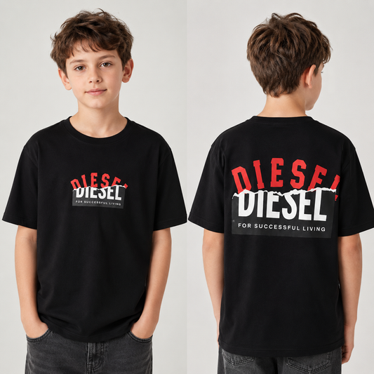 تيشيرت ولادي Diesel صيفي – قطن ناعم بتصميم أمامي وخلف
Aqa200526-02D