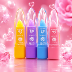 مرطب شفاه سحري جل ألوفيرا بلون زهر طبيعي - Aloe Vera 99% Magic Lip Stick CAS-20260614-222159-816