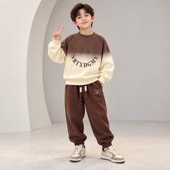 WZH301124-54  ترينج ولادي خريفي شتوي تقيلة قطعتين ( بلوزة + بنطلون)
