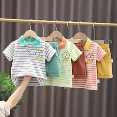 AO0402-61 طقم قطعتين (بلوزة قطن + بنطلون جينز)