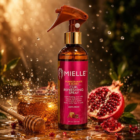 بخاخ ميلي يرطب الشعر الكيرلي ويقلل النفشة بالرمان وعسل المانوكا – Mielle Curl Refreshing Spray Cas320526-35