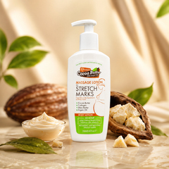 لوشن زبدة الكاكاو لتقليل وعلاج علامات التمدد بالجلد – 250ml Cocoa Butter Massage Lotion Cas320526-49