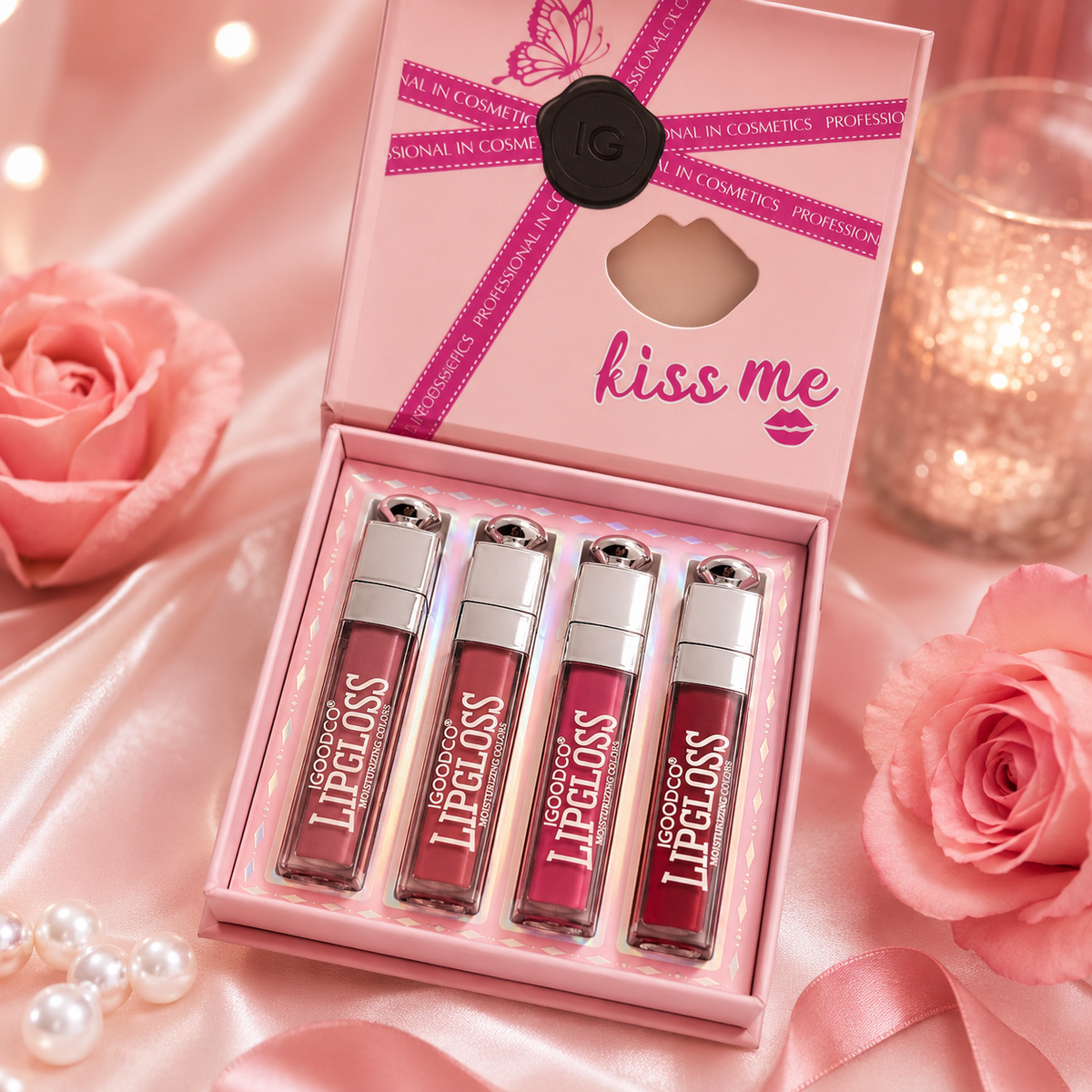 بديل ديووور بكج Kiss Me Lip Gloss – 4 ألوان بتجنن بلمعة جذابة Cos090526-03