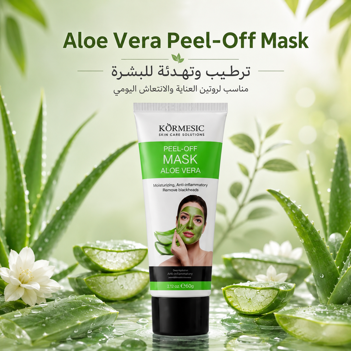 قناع تقشير مغذي للوجه عنايو وتنظيف عميق للبشرة - Kormesic Peel-Off Mask 60g - CAS-20260614-215835-648
