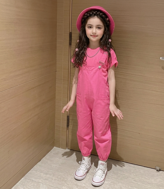 AO0507-109 طقم أفرهول كتان ( بلوزة قطن + أفرهول كتان ناعم )