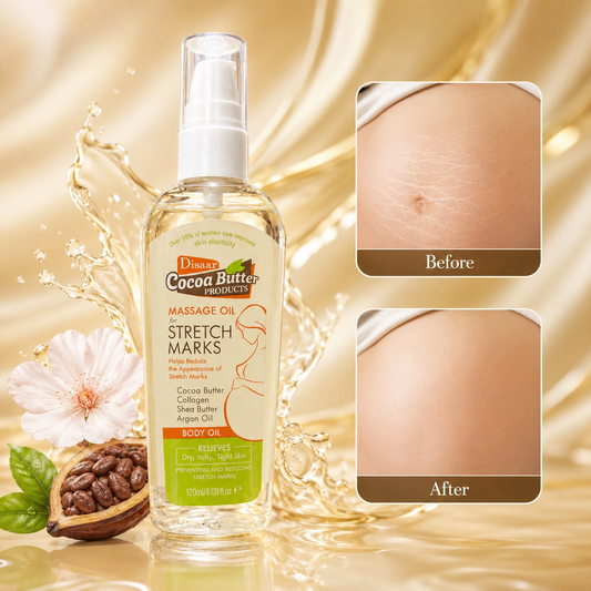 زيت تدليك بزبدة الكاكاو من ديسار لعلاج ومنع  علامات التمدد في الجلد – Cocoa Butter Massage Oil)  (Stretch Marks) Cas320526-50